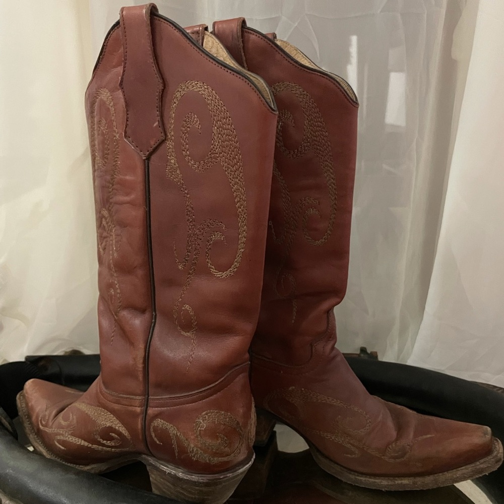 Circle G - Snip Toe Embroidered Boots